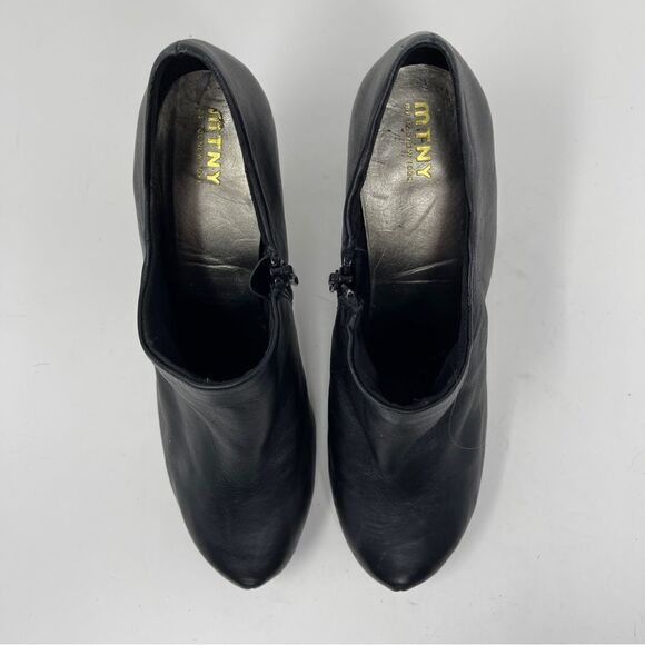 MTNY Leather Shooties Ankle Boots Heeled Shoes Black Women's 8M ME TOO NEW YORK - Picture 2 of 11